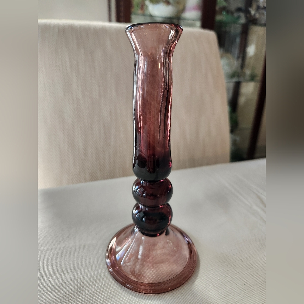 Amethyst Art Glass Bud Vase